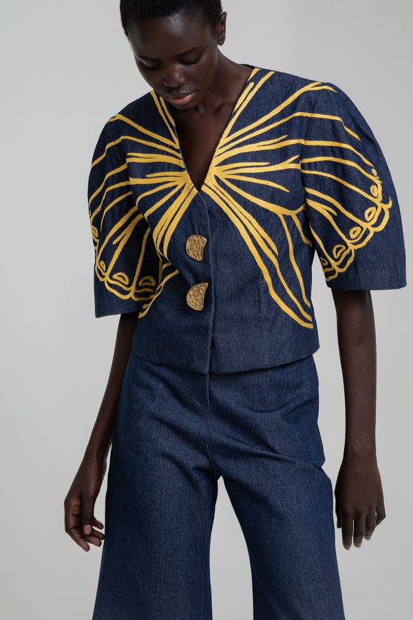 Yellow wings blazer